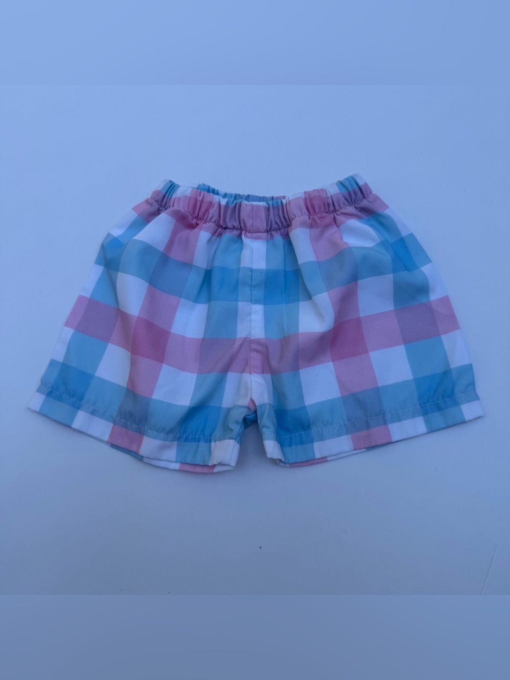 Cecil & Lou Pink, Blue, White Plaid Shorts
